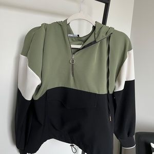 Free People Green/White/Black Sweatshirt